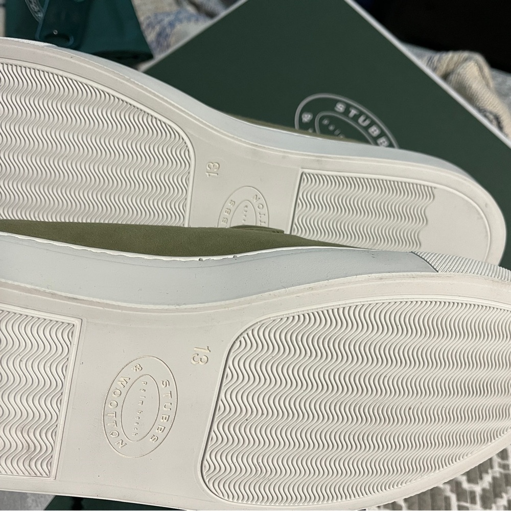 Stubbs & Wootton Green Crest Martial size 13 Men’s Brand New in Box rubber sole - Picture 8 of 15